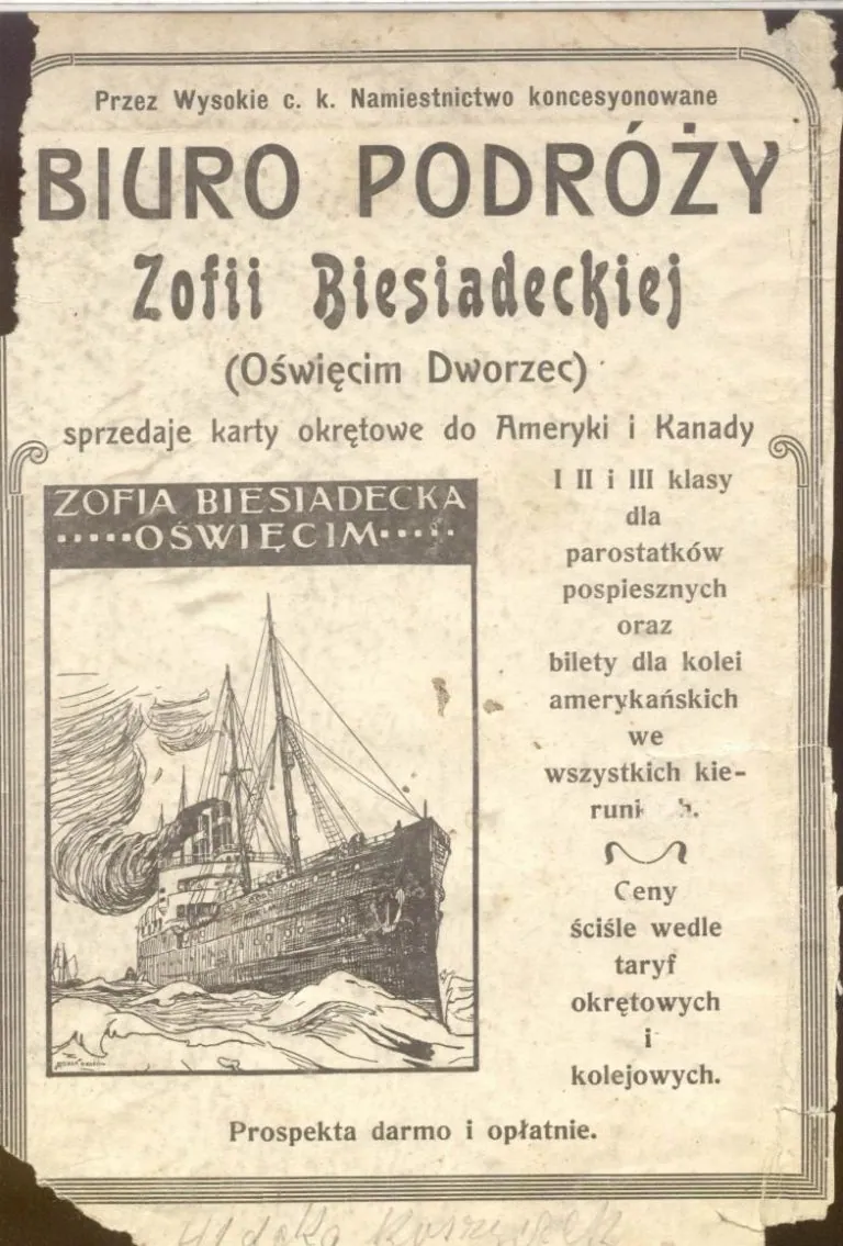 Image for Advertising leaflet of Zofia Biesiadetska’s bureau
