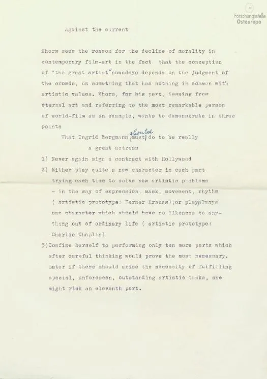 Image for Reviews of Film Art as an Instrument of Independence by the Ukrainian DP Journal KHORS, 1946-1951