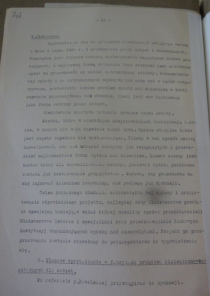 Зображення до Протокол з’їзду інспекторів праці з питань праці жінок та молоді у Львові, 1939 рік.